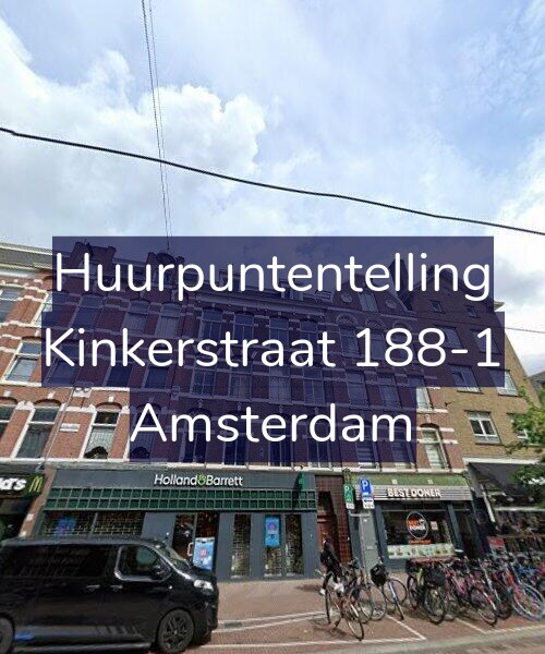 Foto gevel Huurpuntentelling voor Kinkerstraat 188-1, Amsterdam