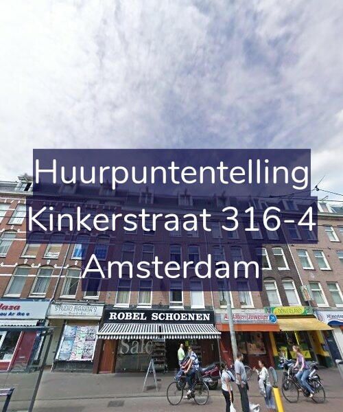 Foto gevel Huurpuntentelling voor Kinkerstraat 316-4, Amsterdam