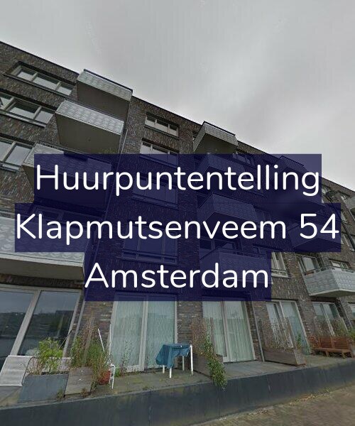Foto gevel Huurpuntentelling voor Klapmutsenveem 54, Amsterdam