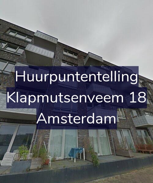 Foto gevel Huurpuntentelling voor Klapmutsenveem 18, Amsterdam