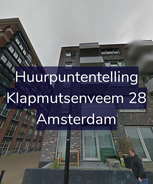 Foto gevel Huurpuntentelling voor Klapmutsenveem 28, Amsterdam