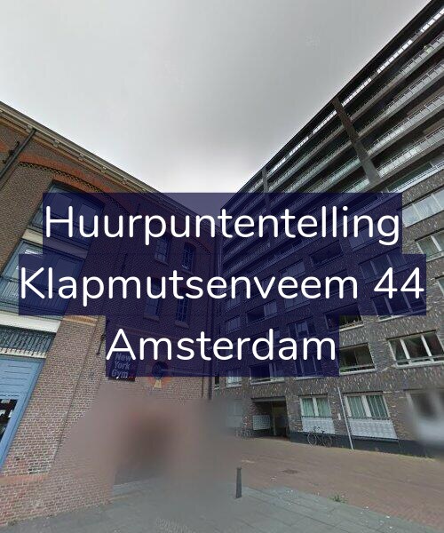 Foto gevel Huurpuntentelling voor Klapmutsenveem 44, Amsterdam