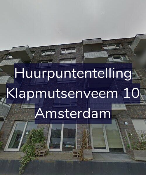 Foto gevel Huurpuntentelling voor Klapmutsenveem 10, Amsterdam