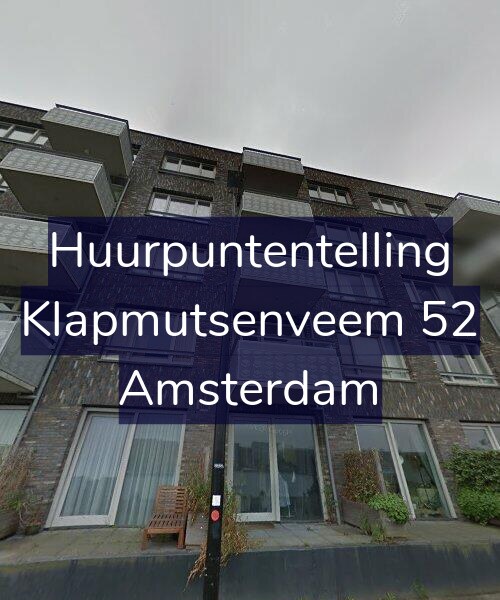 Foto gevel Huurpuntentelling voor Klapmutsenveem 52, Amsterdam