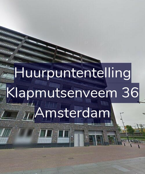 Foto gevel Huurpuntentelling voor Klapmutsenveem 36, Amsterdam