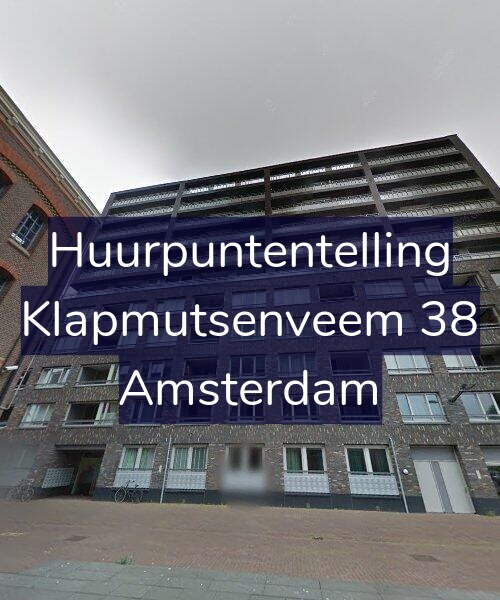 Foto gevel Huurpuntentelling voor Klapmutsenveem 38, Amsterdam