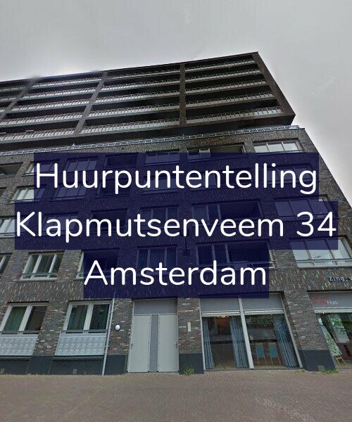 Foto gevel Huurpuntentelling voor Klapmutsenveem 34, Amsterdam