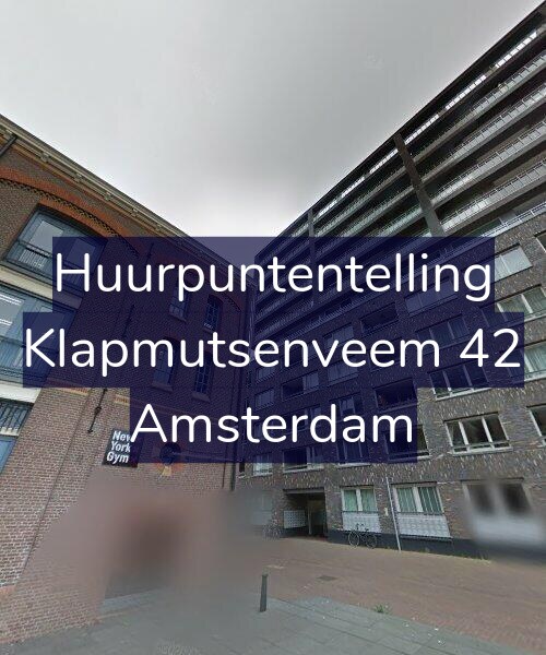Foto gevel Huurpuntentelling voor Klapmutsenveem 42, Amsterdam