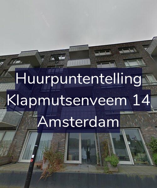 Foto gevel Huurpuntentelling voor Klapmutsenveem 14, Amsterdam