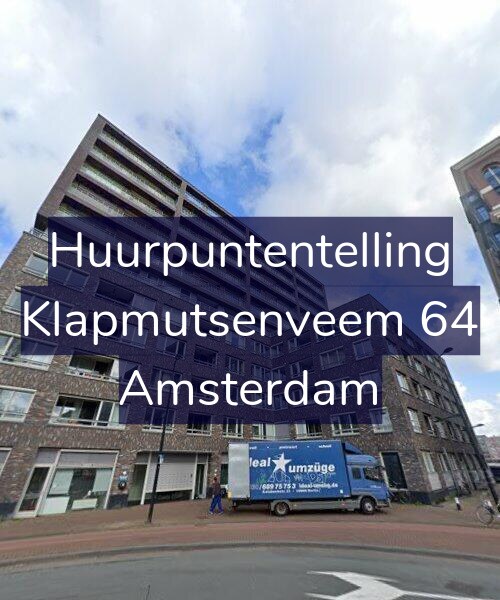 Foto gevel Huurpuntentelling voor Klapmutsenveem 64, Amsterdam