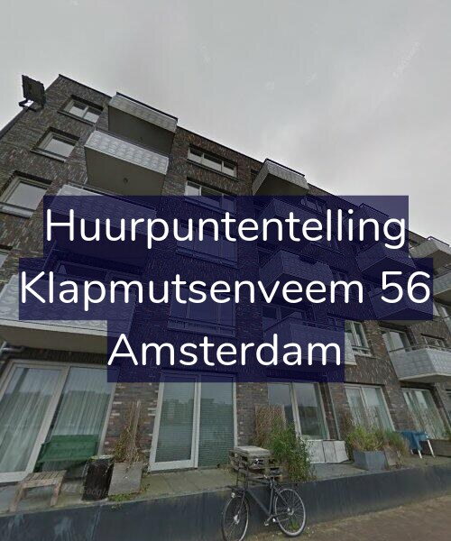 Foto gevel Huurpuntentelling voor Klapmutsenveem 56, Amsterdam