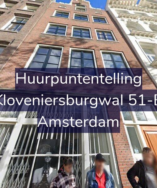 Foto gevel Huurpuntentelling voor Kloveniersburgwal 51-B, Amsterdam