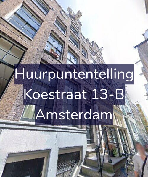 Foto gevel Huurpuntentelling voor Koestraat 13-B, Amsterdam