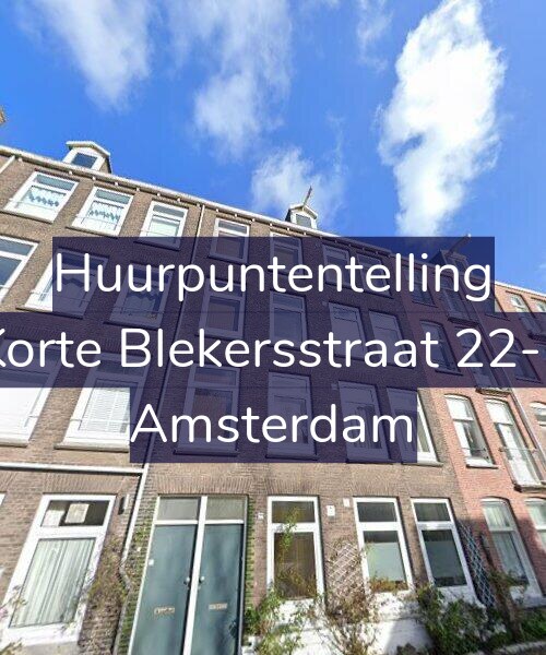 Foto gevel Huurpuntentelling voor Korte Blekersstraat 22-1, Amsterdam
