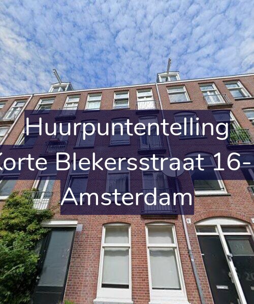 Foto gevel Huurpuntentelling voor Korte Blekersstraat 16-1, Amsterdam