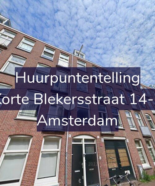 Foto gevel Huurpuntentelling voor Korte Blekersstraat 14-1, Amsterdam