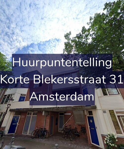 Foto gevel Huurpuntentelling voor Korte Blekersstraat 31, Amsterdam
