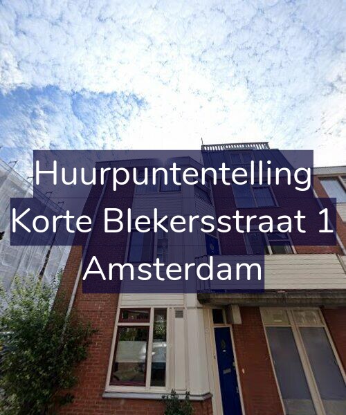 Foto gevel Huurpuntentelling voor Korte Blekersstraat 1, Amsterdam