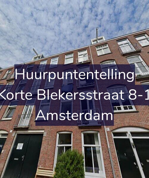 Foto gevel Huurpuntentelling voor Korte Blekersstraat 8-1, Amsterdam