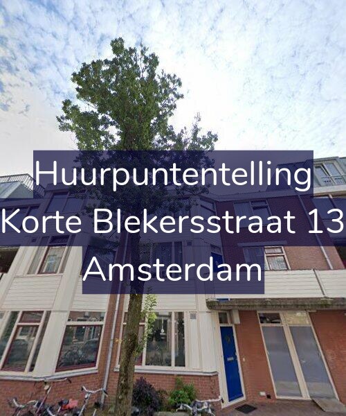 Foto gevel Huurpuntentelling voor Korte Blekersstraat 13, Amsterdam