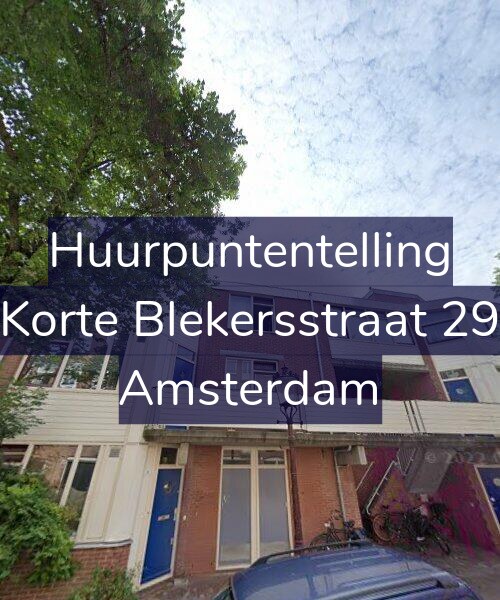 Foto gevel Huurpuntentelling voor Korte Blekersstraat 29, Amsterdam