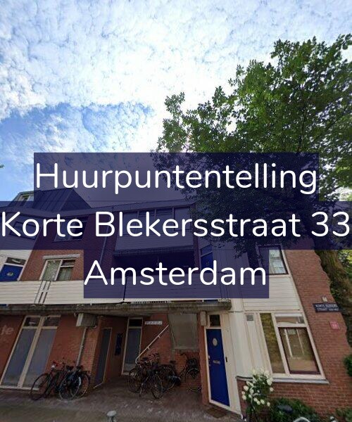 Foto gevel Huurpuntentelling voor Korte Blekersstraat 33, Amsterdam