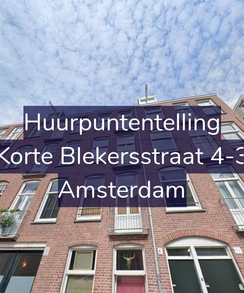 Foto gevel Huurpuntentelling voor Korte Blekersstraat 4-3, Amsterdam