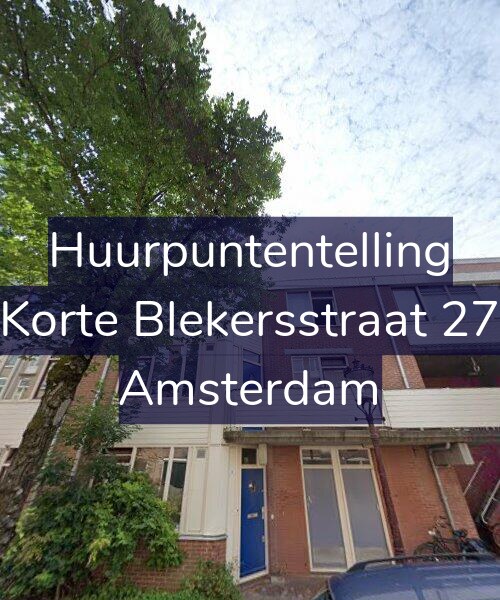 Foto gevel Huurpuntentelling voor Korte Blekersstraat 27, Amsterdam