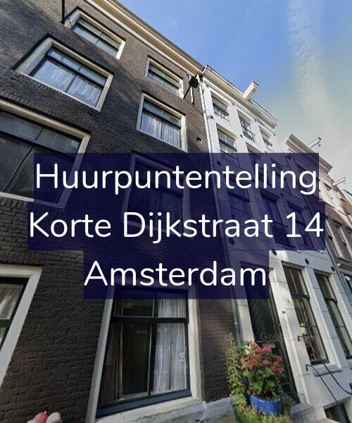 Foto gevel Huurpuntentelling voor Korte Dijkstraat 14, Amsterdam