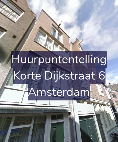 Foto gevel Huurpuntentelling voor Korte Dijkstraat 6, Amsterdam