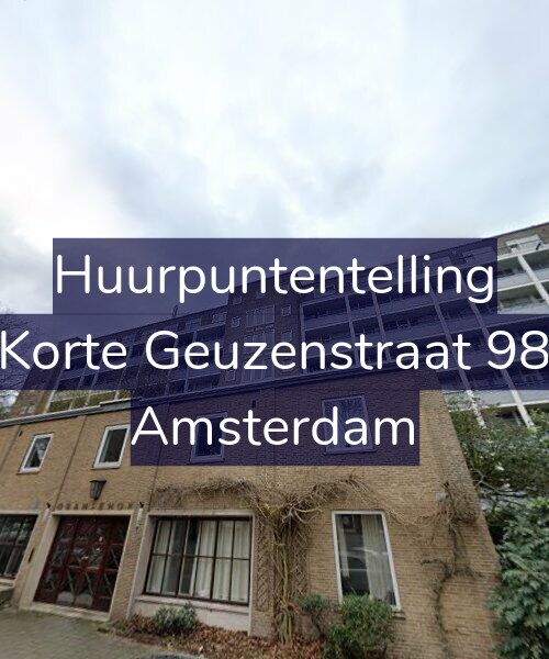 Foto gevel Huurpuntentelling voor Korte Geuzenstraat 98, Amsterdam