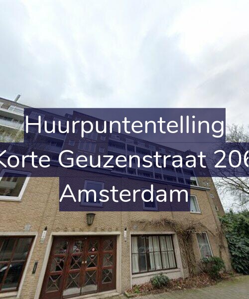 Foto gevel Huurpuntentelling voor Korte Geuzenstraat 206, Amsterdam