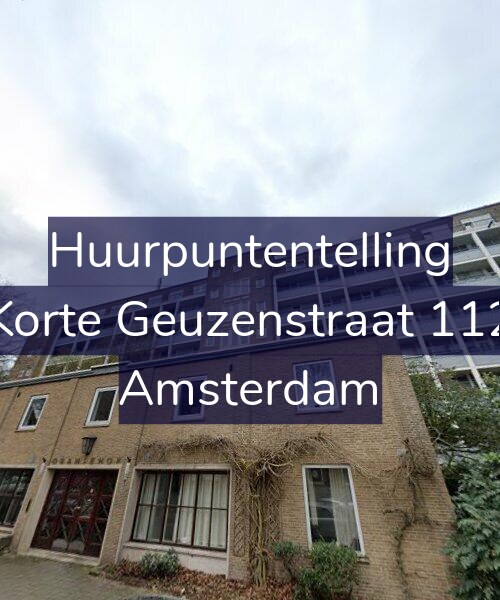 Foto gevel Huurpuntentelling voor Korte Geuzenstraat 112, Amsterdam