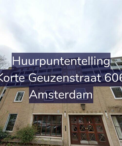 Foto gevel Huurpuntentelling voor Korte Geuzenstraat 606, Amsterdam
