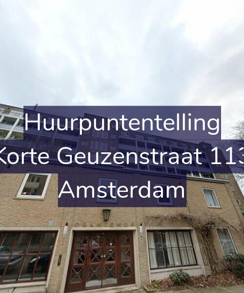 Foto gevel Huurpuntentelling voor Korte Geuzenstraat 113, Amsterdam