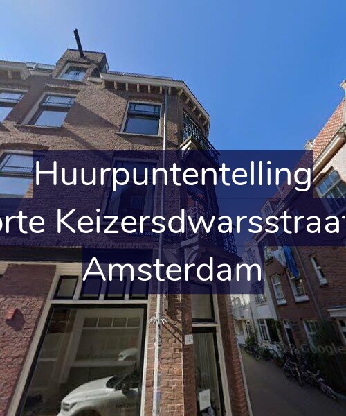 Foto gevel Huurpuntentelling voor Korte Keizersdwarsstraat 7, Amsterdam