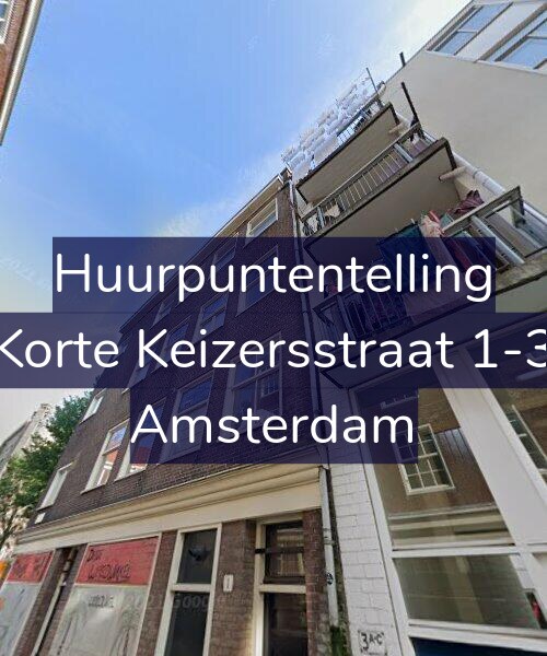 Foto gevel Huurpuntentelling voor Korte Keizersstraat 1-3, Amsterdam