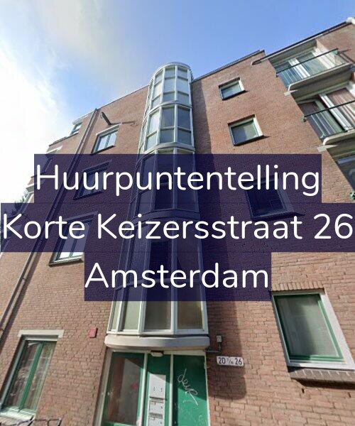 Foto gevel Huurpuntentelling voor Korte Keizersstraat 26, Amsterdam
