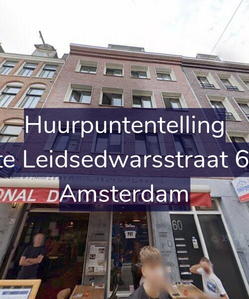 Foto gevel Huurpuntentelling voor Korte Leidsedwarsstraat 60-A, Amsterdam