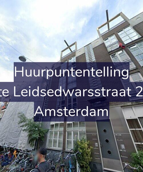 Foto gevel Huurpuntentelling voor Korte Leidsedwarsstraat 29-B, Amsterdam