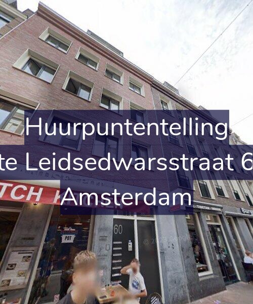 Foto gevel Huurpuntentelling voor Korte Leidsedwarsstraat 60-F, Amsterdam