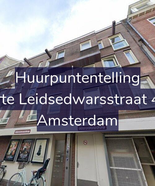 Foto gevel Huurpuntentelling voor Korte Leidsedwarsstraat 4-B, Amsterdam