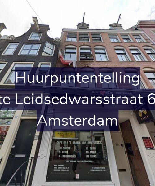 Foto gevel Huurpuntentelling voor Korte Leidsedwarsstraat 66-1, Amsterdam