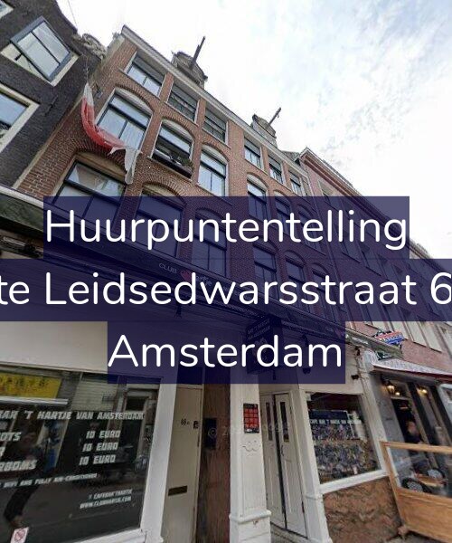 Foto gevel Huurpuntentelling voor Korte Leidsedwarsstraat 64-3, Amsterdam