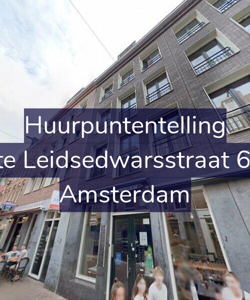 Foto gevel Huurpuntentelling voor Korte Leidsedwarsstraat 60-B, Amsterdam