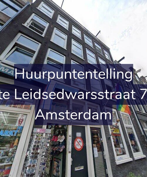 Foto gevel Huurpuntentelling voor Korte Leidsedwarsstraat 74-1, Amsterdam
