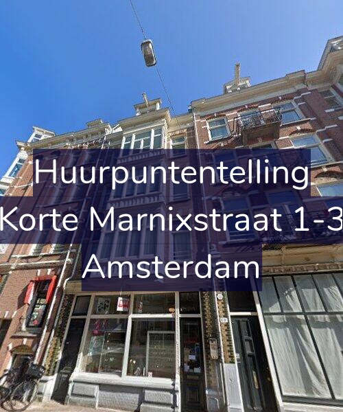 Foto gevel Huurpuntentelling voor Korte Marnixstraat 1-3, Amsterdam