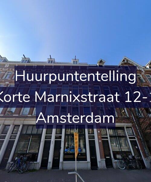 Foto gevel Huurpuntentelling voor Korte Marnixstraat 12-1, Amsterdam