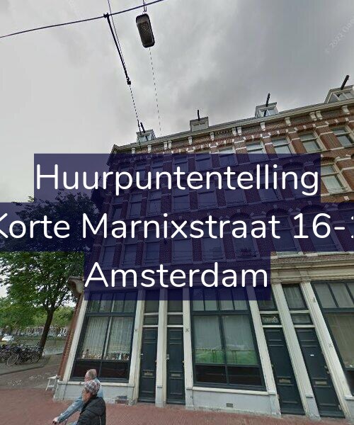Foto gevel Huurpuntentelling voor Korte Marnixstraat 16-1, Amsterdam