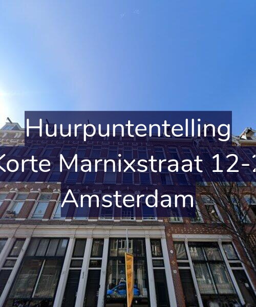 Foto gevel Huurpuntentelling voor Korte Marnixstraat 12-2, Amsterdam